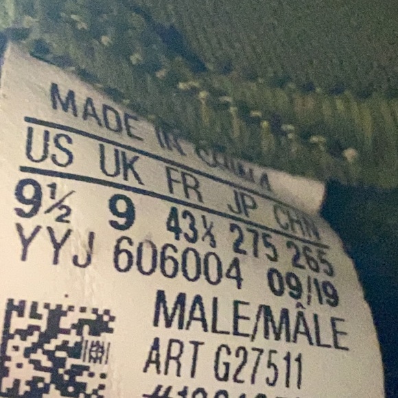 Adidas Ultraboost 19 Tech Green/Black Running Shoes G27511 Men's Size 9.5 - Picture 12 of 13